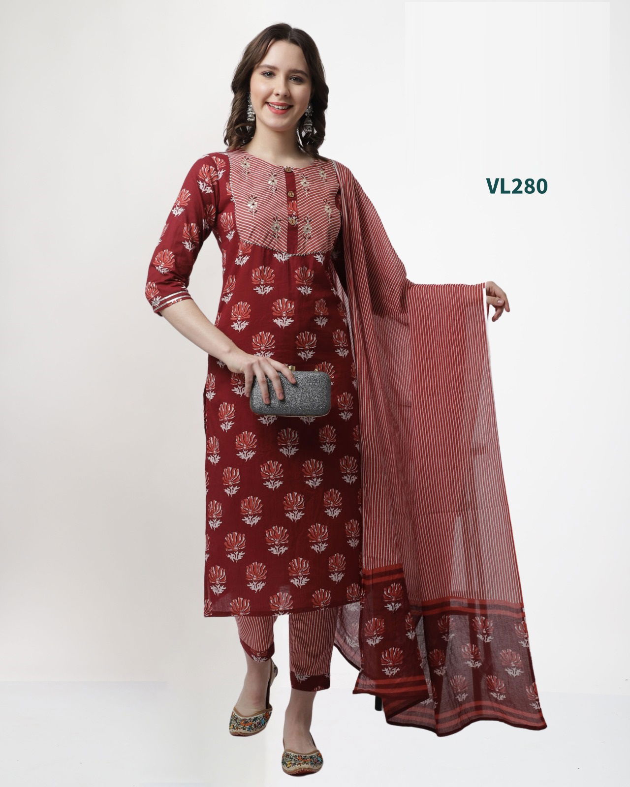 Zeel By Trendy Jaipuri Prints Cotton Kurti With Bottom Dupatta Wholesale Market
